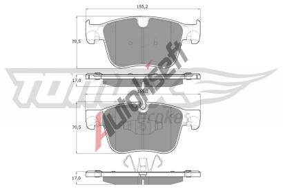 TOMEX Brakes Sada brzdovch destiek TMX TX 17-291, TX 17-291