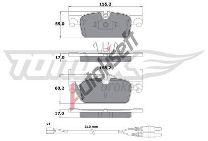 TOMEX Brakes Sada brzdovch destiek TMX TX 17-31, TX 17-31