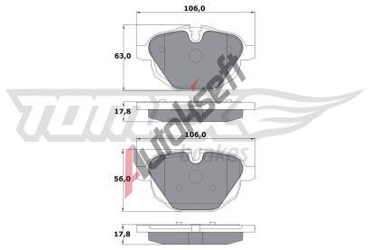 TOMEX Brakes Sada brzdovch destiek TMX TX 17-34, TX 17-34