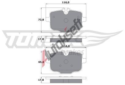 TOMEX Brakes Sada brzdovch destiek TMX TX 17-36, TX 17-36