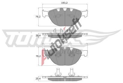 TOMEX Brakes Sada brzdovch destiek TMX TX 17-37, TX 17-37