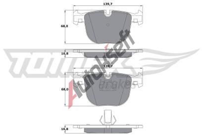 TOMEX Brakes Sada brzdovch destiek TMX TX 17-38, TX 17-38