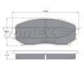 TOMEX Brakes Sada brzdovch destiek ‐ TMX TX 17-42