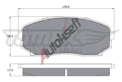 TOMEX Brakes Sada brzdovch destiek TMX TX 17-42, TX 17-42