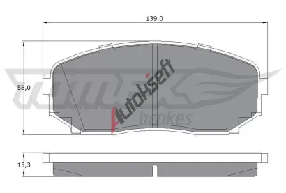 TOMEX Brakes Sada brzdových destiček TMX TX 17-421, TX 17-421 TOMEX Brakes Sada brzdových destiček TMX TX 17-421, TX 17-421