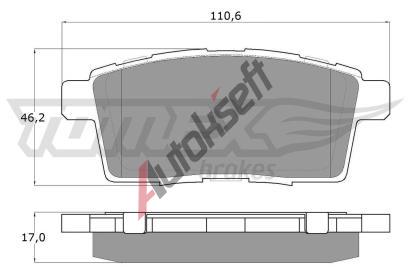 TOMEX Brakes Sada brzdovch destiek TMX TX 17-43, TX 17-43
