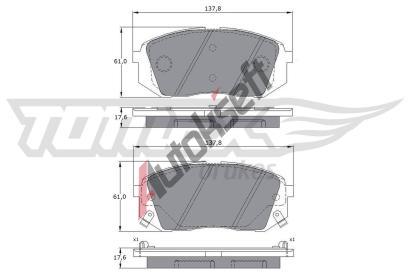 TOMEX Brakes Sada brzdovch destiek TMX TX 17-47, TX 17-47