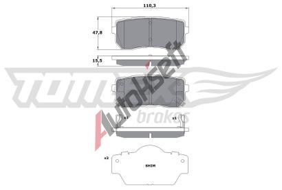 TOMEX Brakes Sada brzdovch destiek TMX TX 17-50, TX 17-50