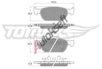 TOMEX Brakes Sada brzdov�ch desti�ek TMX TX 17-51, TX 17-51