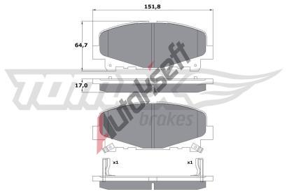 TOMEX Brakes Sada brzdovch destiek TMX TX 17-52, TX 17-52