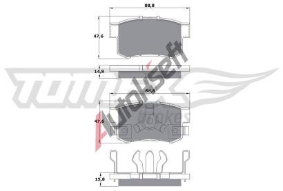 TOMEX Brakes Sada brzdovch destiek TMX TX 17-53, TX 17-53