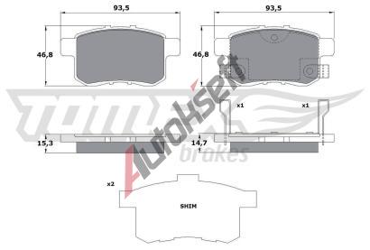 TOMEX Brakes Sada brzdovch destiek TMX TX 17-54, TX 17-54