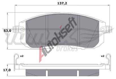 TOMEX Brakes Sada brzdovch destiek TMX TX 17-56, TX 17-56