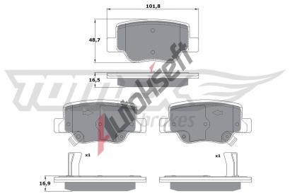 TOMEX Brakes Sada brzdovch destiek TMX TX 17-58, TX 17-58