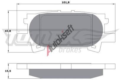TOMEX Brakes Sada brzdových destiček TMX TX 17-64, TX 17-64 TOMEX Brakes Sada brzdových destiček TMX TX 17-64, TX 17-64