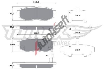 TOMEX Brakes Sada brzdovch destiek TMX TX 17-66, TX 17-66