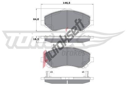 TOMEX Brakes Sada brzdovch destiek TMX TX 17-67, TX 17-67