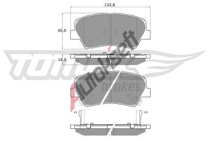 TOMEX Brakes Sada brzdovch destiek TMX TX 17-68, TX 17-68