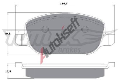 TOMEX Brakes Sada brzdovch destiek TMX TX 17-70, TX 17-70
