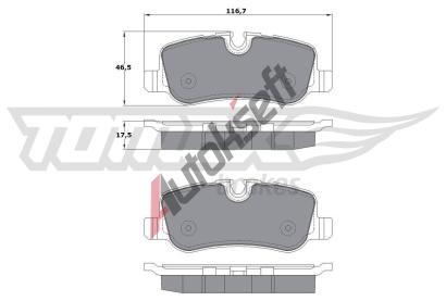 TOMEX Brakes Sada brzdovch destiek TMX TX 17-72, TX 17-72