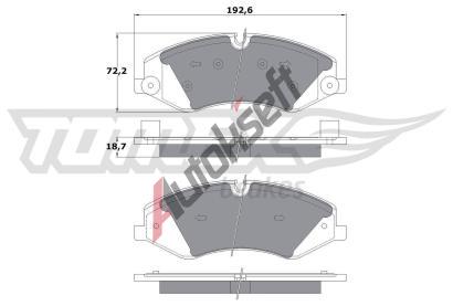 TOMEX Brakes Sada brzdovch destiek TMX TX 17-73, TX 17-73