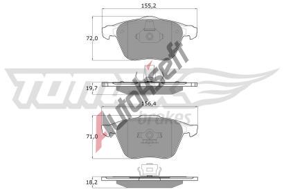 TOMEX Brakes Sada brzdovch destiek TMX TX 17-74, TX 17-74