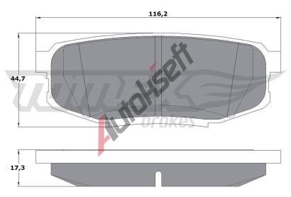 TOMEX Brakes Sada brzdovch destiek TMX TX 17-78, TX 17-78