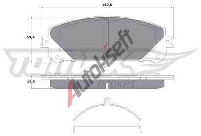 TOMEX Brakes Sada brzdovch destiek TMX TX 17-80, TX 17-80