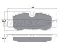 Sada brzdovch destiek TOMEX Brakes ‐ TMX TX 17-81