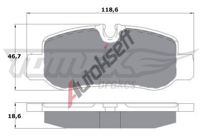 TOMEX Brakes Sada brzdovch destiek TMX TX 17-81, TX 17-81