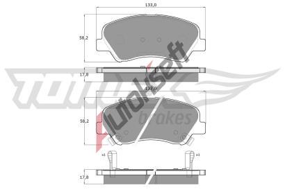 TOMEX Brakes Sada brzdovch destiek TMX TX 17-85, TX 17-85