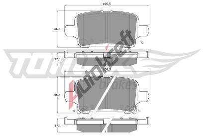 TOMEX Brakes Sada brzdovch destiek TMX TX 17-88, TX 17-88