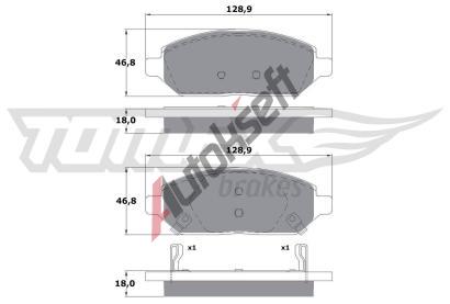 TOMEX Brakes Sada brzdovch destiek TMX TX 17-90, TX 17-90