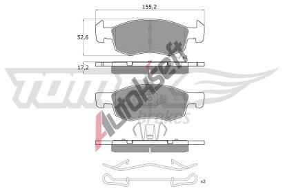 TOMEX Brakes Sada brzdovch destiek TMX TX 17-92, TX 17-92
