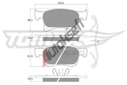 TOMEX Brakes Sada brzdovch destiek TMX TX 17-93, TX 17-93