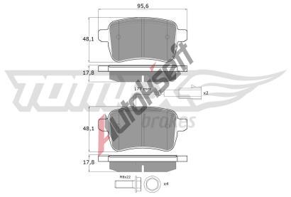TOMEX Brakes Sada brzdovch destiek TMX TX 17-941, TX 17-941