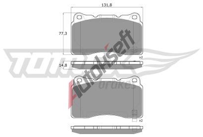 TOMEX Brakes Sada brzdovch destiek TMX TX 17-96, TX 17-96