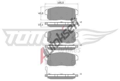 TOMEX Brakes Sada brzdovch destiek TMX TX 17-97, TX 17-97