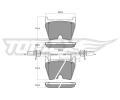 Sada brzdovch destiek TOMEX Brakes ‐ TMX TX 17-99