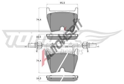 TOMEX Brakes Sada brzdovch destiek TMX TX 17-99, TX 17-99