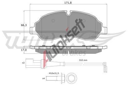 TOMEX Brakes Sada brzdovch destiek TMX TX 18-04, TX 18-04
