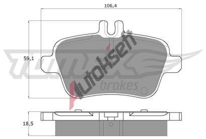 TOMEX Brakes Sada brzdovch destiek TMX TX 18-08, TX 18-08