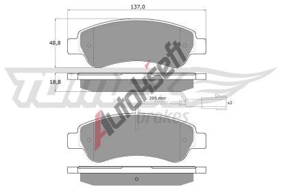 TOMEX Brakes Sada brzdovch destiek TMX TX 18-10, TX 18-10