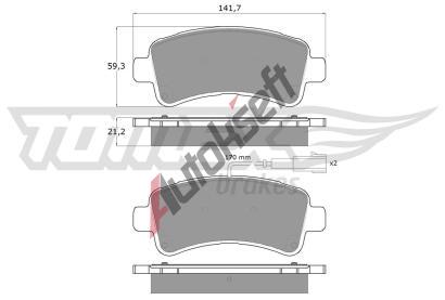 TOMEX Brakes Sada brzdovch destiek TMX TX 18-11, TX 18-11
