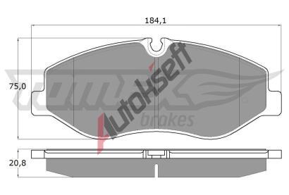TOMEX Brakes Sada brzdovch destiek TMX TX 18-12, TX 18-12