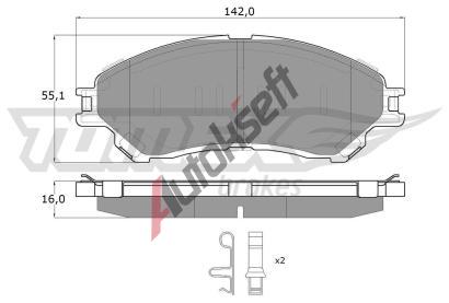 TOMEX Brakes Sada brzdovch destiek TMX TX 18-13, TX 18-13