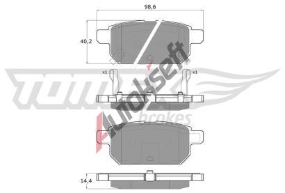 TOMEX Brakes Sada brzdov�ch desti�ek TMX TX 18-14, TX 18-14