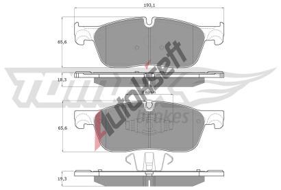 TOMEX Brakes Sada brzdovch destiek TMX TX 18-15, TX 18-15