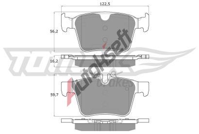 TOMEX Brakes Sada brzdovch destiek TMX TX 18-16, TX 18-16