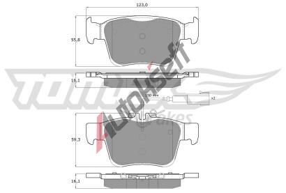 TOMEX Brakes Sada brzdovch destiek TMX TX 18-161, TX 18-161